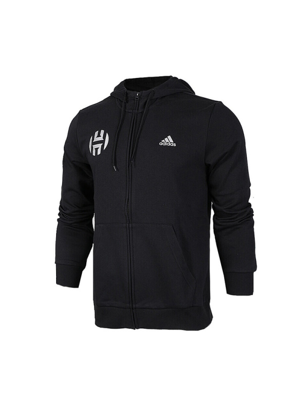 阿迪达斯外套男春秋哈登黑武士连帽运动服针织夹克CD8074