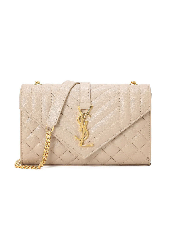 预订 YSL 圣罗兰 ENVELOPE 单肩包 斜挎包 链条包 信封包小号 字母LOGO绗缝皮600195金链