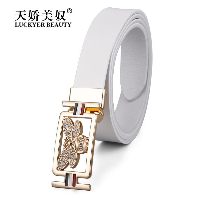 天娇美奴皮带女牛皮时尚简约百搭韩国休闲裤带女潮流学生针扣个性装饰腰带 PD171050