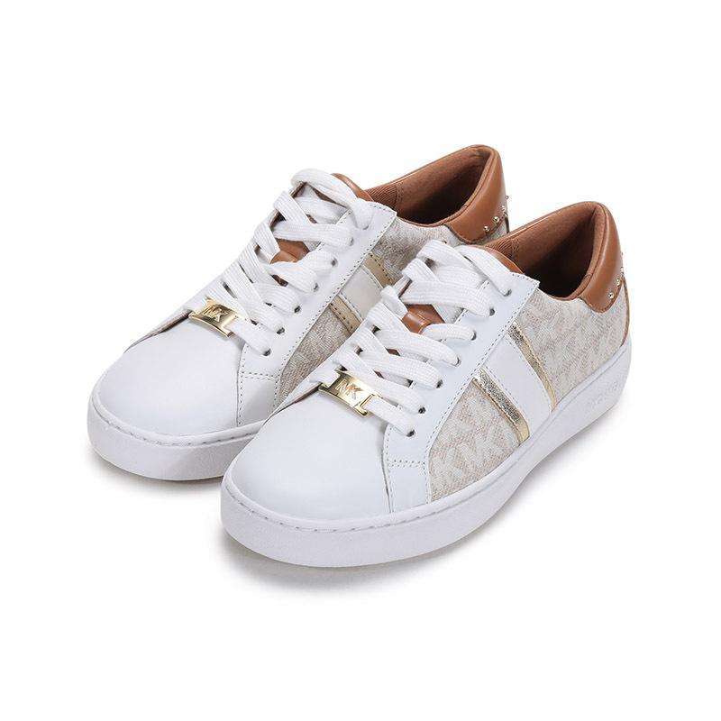 迈克科尔斯michaelkors女士织物配皮系带休闲运动鞋板鞋43s1ktfs1y