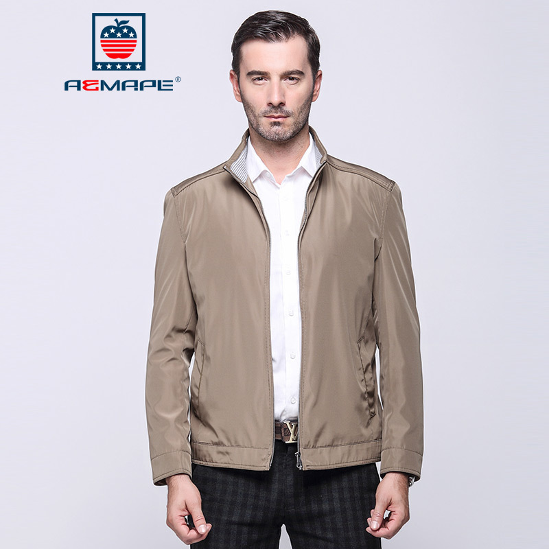 aemape美国苹果夹克男士春季流行立领商务休闲外套新款