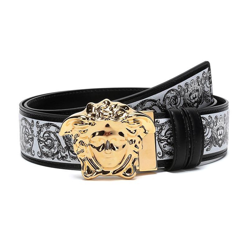 Versace 范思哲 男士美杜莎牛皮板扣式双面皮带腰带 DCU6705 DVTST2