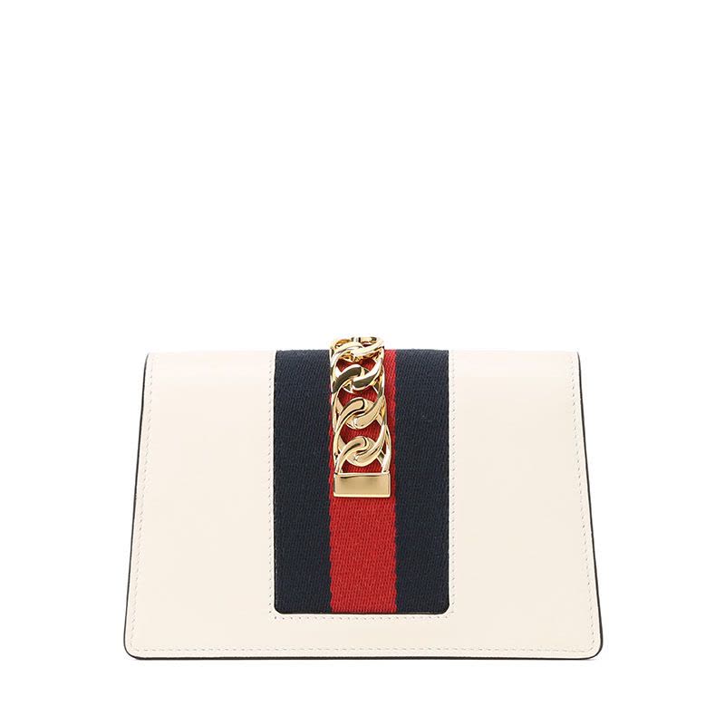 GUCCI 古驰 SYLVIE 女士单肩包 链条包超迷你 锁头粒纹皮494646金扣图片