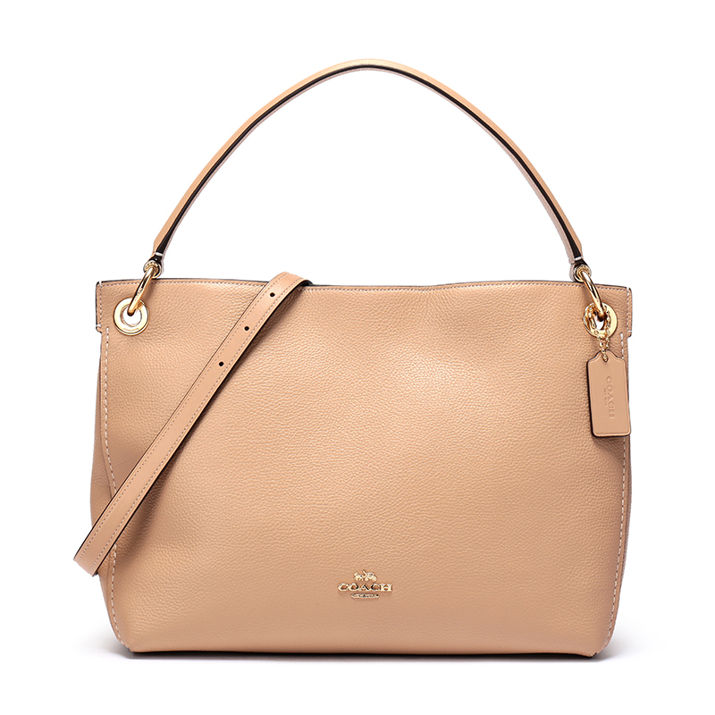 coach蔻驰奢侈品女士抛光粒面皮革clarkson半月包手提单肩包24947