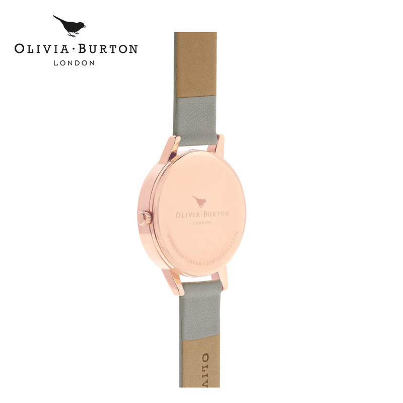 OLIVIABURTON腕表 女士石英表 罗马浮雕刻度时尚清新女士圆盘皮带女表OB16MV58