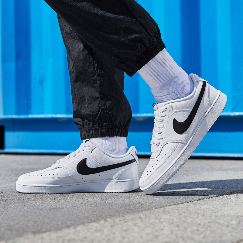 NIKE男鞋板鞋COURT皮质低帮时尚系带休闲运动鞋CD5463