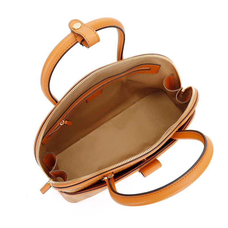 mcm奢侈品女士annavisetos系列干邑色人造革大号手提单肩斜挎包mwtbs