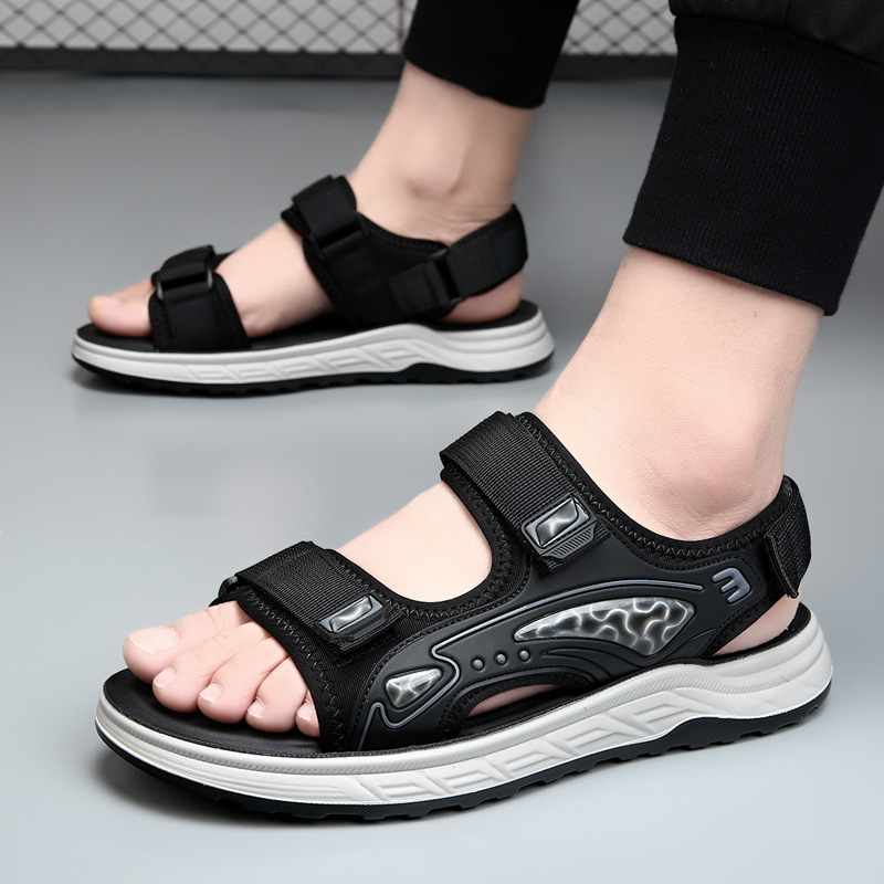 凉鞋男夏季新款潮流户外运动沙滩鞋男士休闲开车软底防滑凉鞋