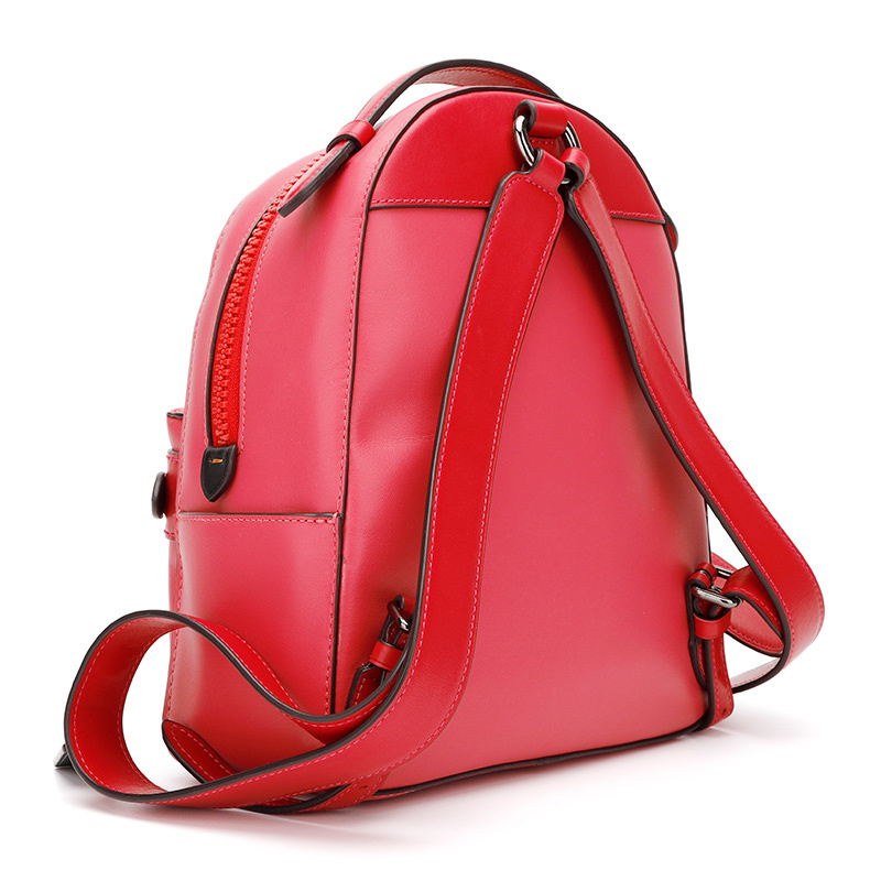 coach蔻驰奢侈品女士专柜款桃红拼色logo款pvc配皮双肩背包69522gmoxo