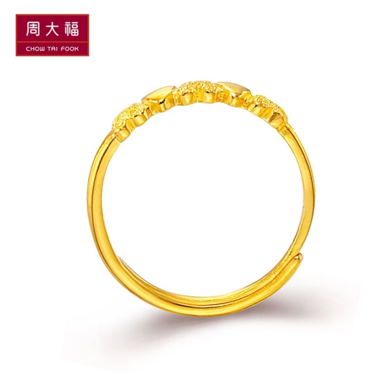 周大福珠宝首饰猜中你心黄金戒指计价（工费48元）F146542