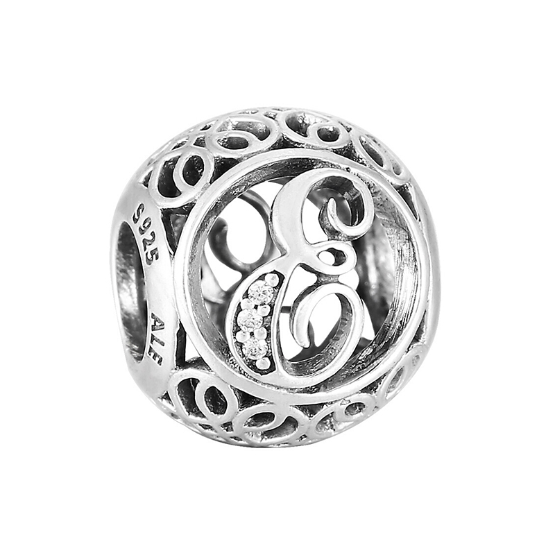 PANDORA潘多拉 复古字母E 925银 串饰-791849CZ