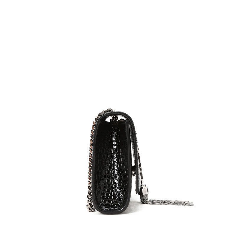 预售 圣罗兰 YSL KATE 链条包小号 流苏款字母LOGO鳄鱼压纹 女士单肩包 474366金扣图片