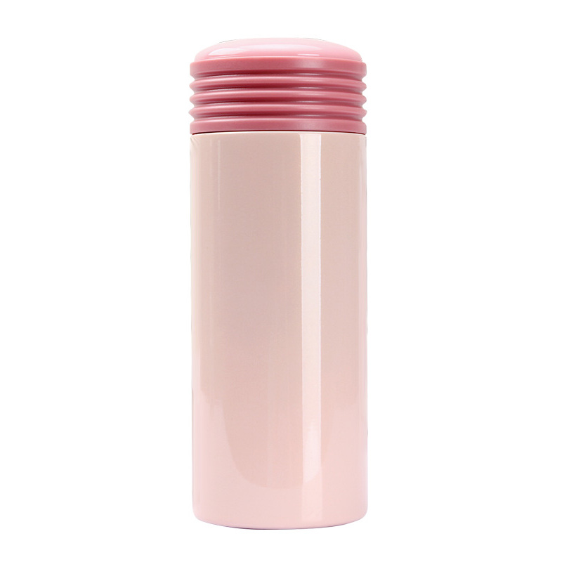 悠品居多彩休闲款304不锈钢保温杯粉色350ml