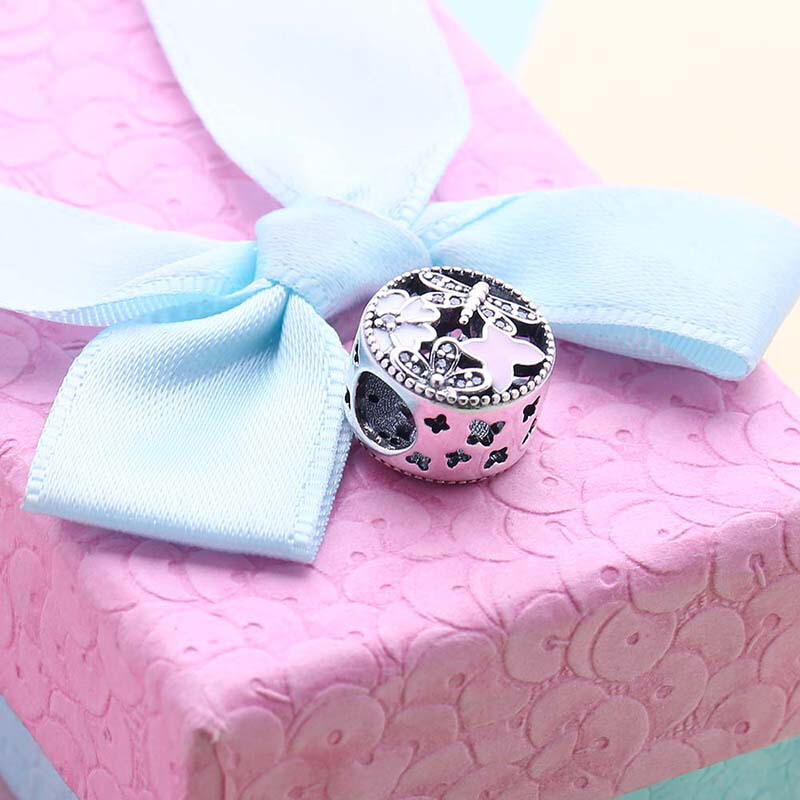 PANDORA潘多拉 诗花绽放925银 珐琅串饰-791842ENMX