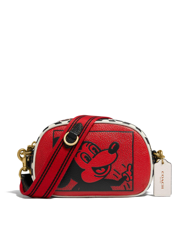 预售coach蔻驰 micky 相机包 单肩包 斜挎包米奇粒面皮c1141