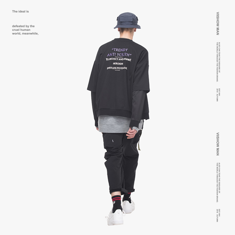 viishow夹克男 潮牌拼接棒球服男士外套春秋款青年上衣_2
