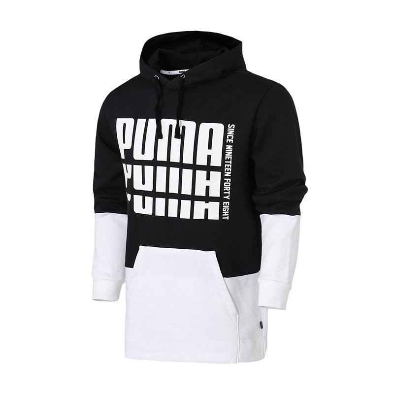 PUMA彪马卫衣男装休闲连帽长袖卫衣运动服853918 L 85391801黑色