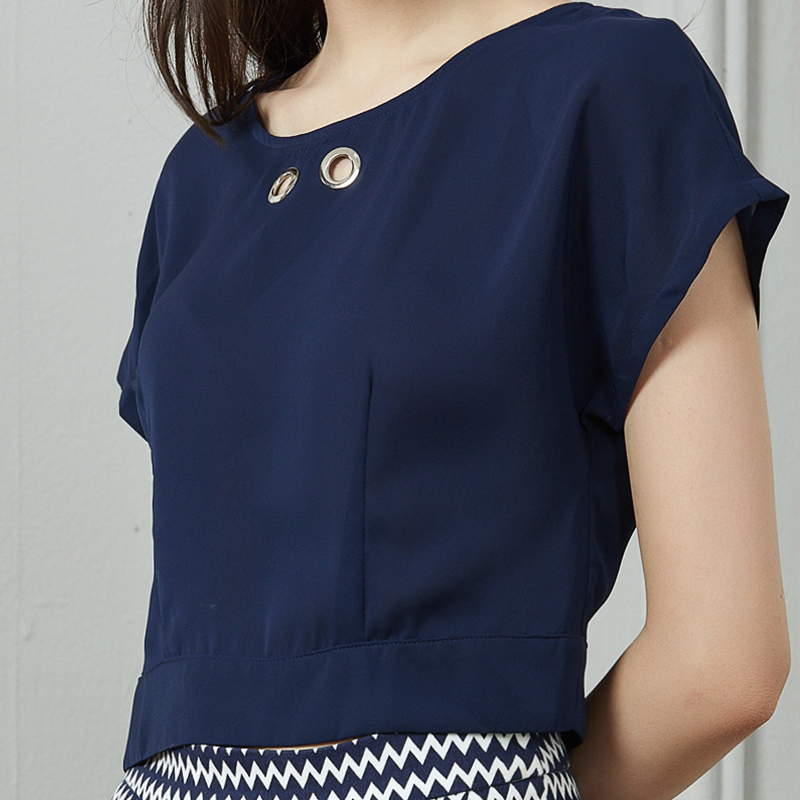 美丽衣橱套装女2018新款夏韩版短袖雪纺上衣休闲阔腿短裤两件套潮