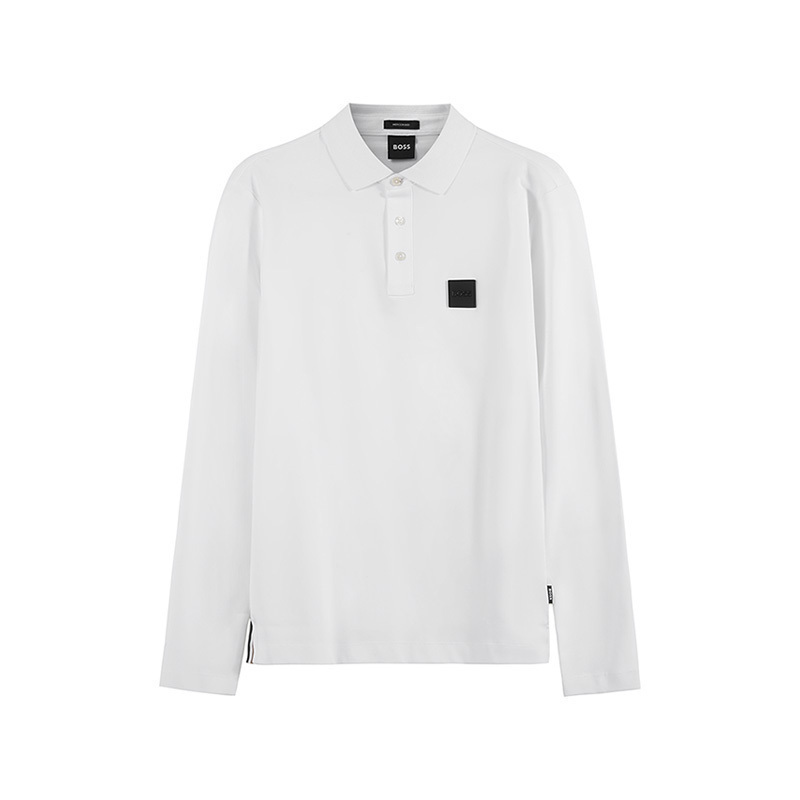 雨果博斯 HUGO BOSS 男士black系列棉质长袖POLO衫 50485162