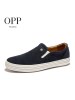 OPP男鞋秋冬真皮休闲鞋男英伦时尚懒人鞋透气青年一脚套乐福鞋潮