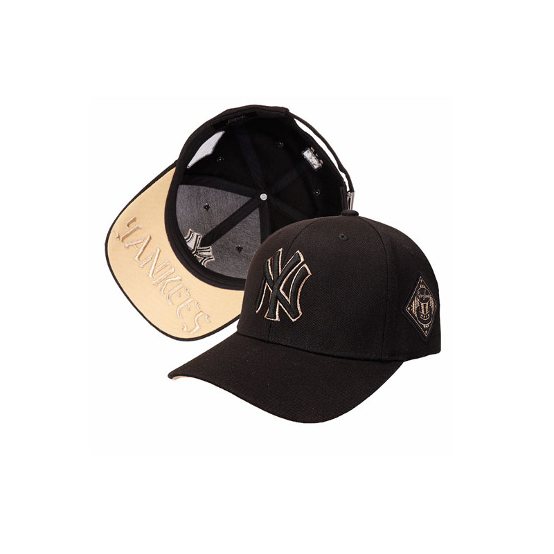 mlb棒球帽 经典时尚百搭帽子 ny金丝边时尚百搭鸭舌帽
