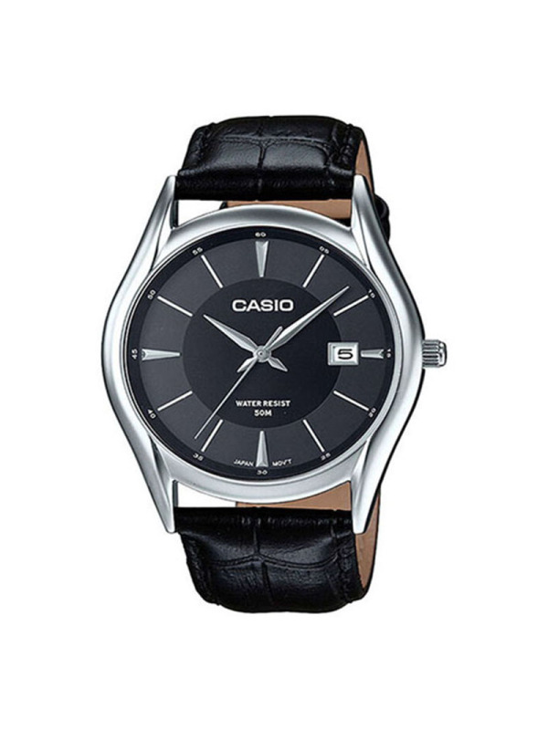 casio卡西欧石英表男日韩品牌简约时尚商务防水皮革男士表mth1052l1a