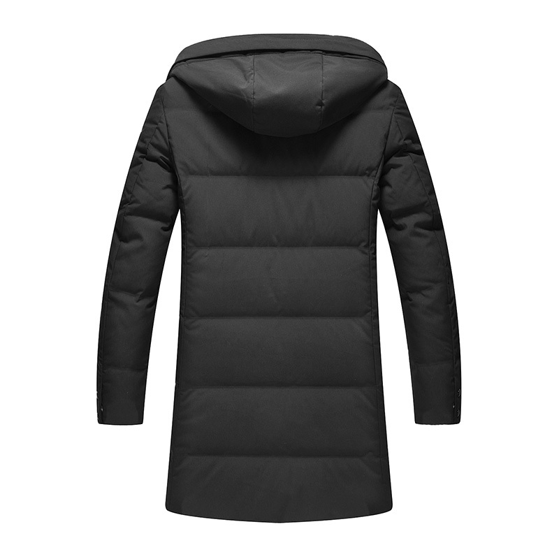 yaya鸭鸭羽绒服男士新款秋冬季中长款连帽羽绒服男士潮流外套