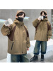 男童冬装加绒加厚棉服2023新款大童冬季派克服棉衣外套洋气保暖潮