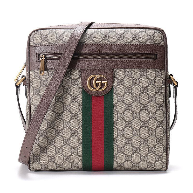 GUCCI 古驰 女士GG图案人造帆布单肩包斜挎包 547934 96IWT