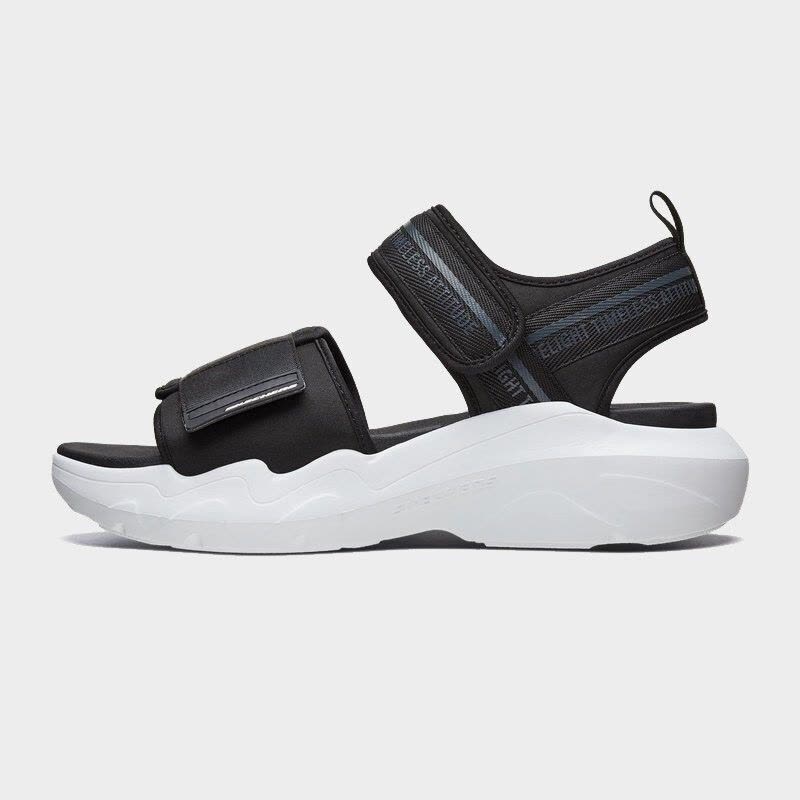Skechers斯凯奇男鞋夏季魔术贴沙滩鞋厚底增高熊猫凉鞋999130图片