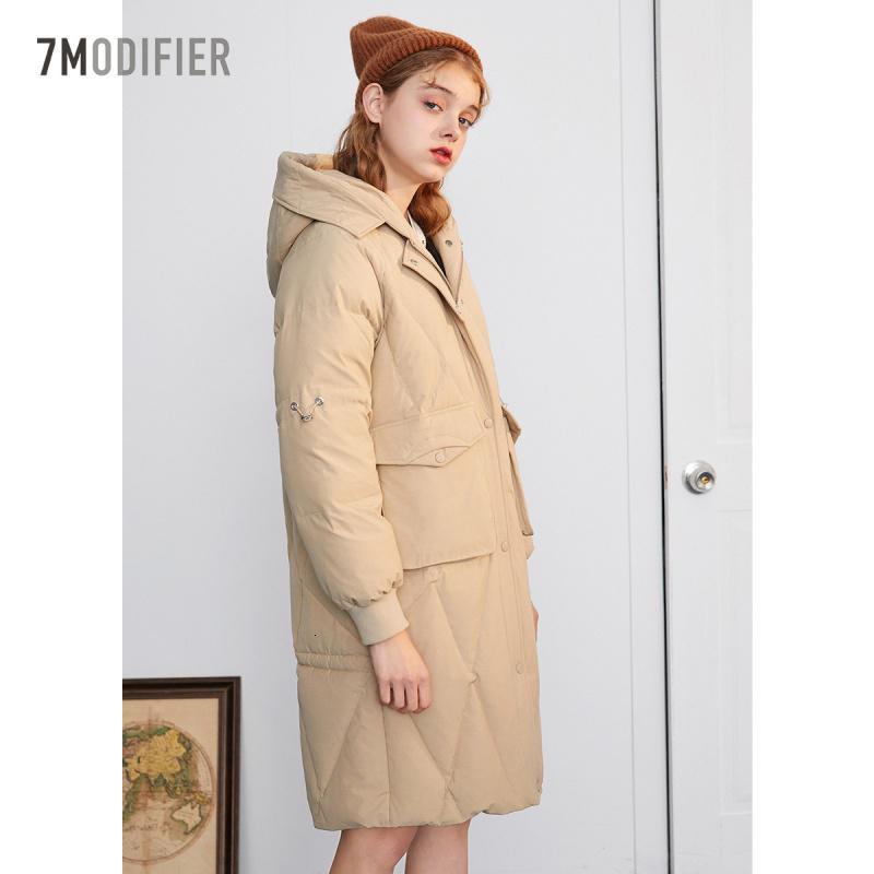 专柜同款羽绒服2019秋冬季新款韩版时尚宽松面包女士中长款加厚白鸭绒外套709D8020