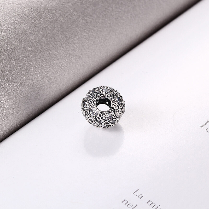 PANDORA潘多拉 925银固定夹星空-791286CZ珐琅串饰挂件DIY