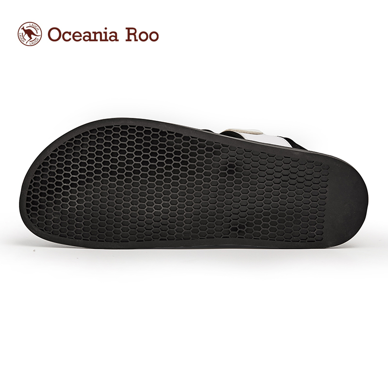 大洋洲.袋鼠(OCEANIA ROO)凉鞋夏季新款透气韩版潮流男士沙滩鞋百搭软底休闲凉拖鞋子
