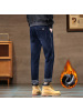 春秋加绒品质牛仔裤男士潮流时尚长裤男高密不绒舒适休闲裤男款