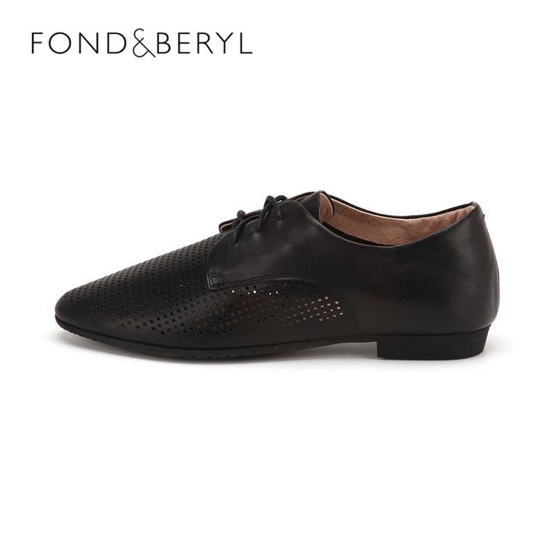 Fondberyl/菲伯丽尔 羊皮系带通勤深口女单鞋FB61111432图片