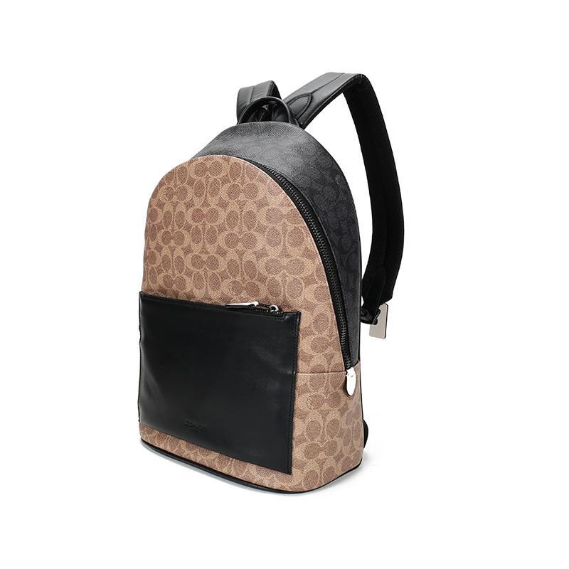 COACH 蔻驰 男士专柜款涂层帆布/皮革/织物双肩包 5081