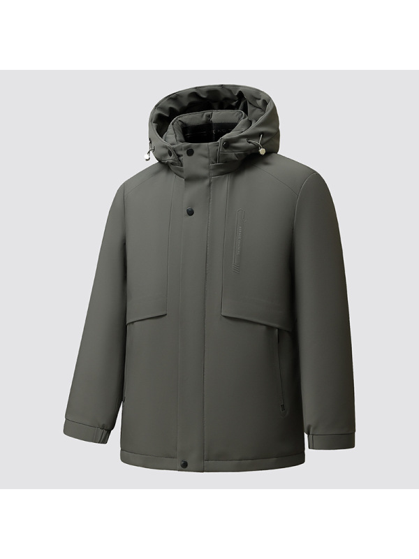 一衣三穿鹅绒脱卸内胆男士羽绒服秋冬新国标羽绒服保暖羽绒外套潮