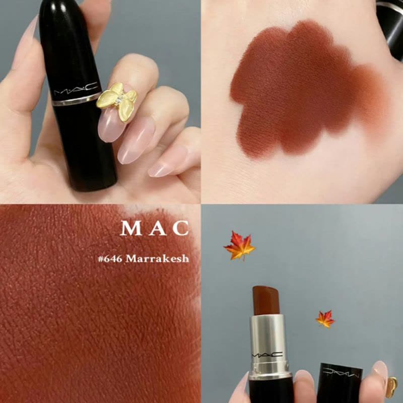 魅可 经典柔感哑光唇膏 3g #602[人气小辣椒]#646[棕红脏橘色]#612[冷调大红色]图片