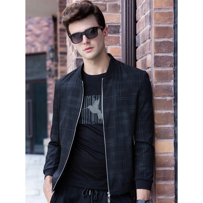 恒源祥男士夹克春季休闲夹克衫宽松外套男装休闲上衣服青年男装