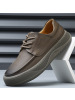 秋季新款男鞋真皮透气百搭厚底休闲皮鞋男士运动潮鞋