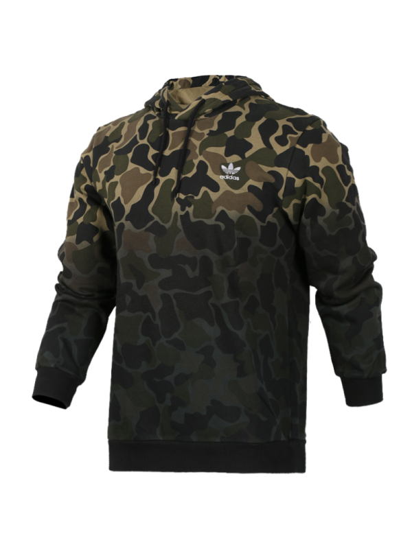 adidas三叶草男装春连帽加绒保暖运动卫衣套头衫-CE1547