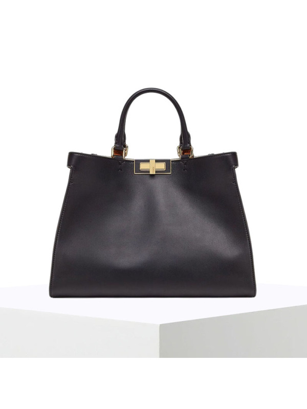 预售 芬迪 FENDI PEEKABOOTOTE包 金属十字扣 女士手提单肩包 光面皮8BH377