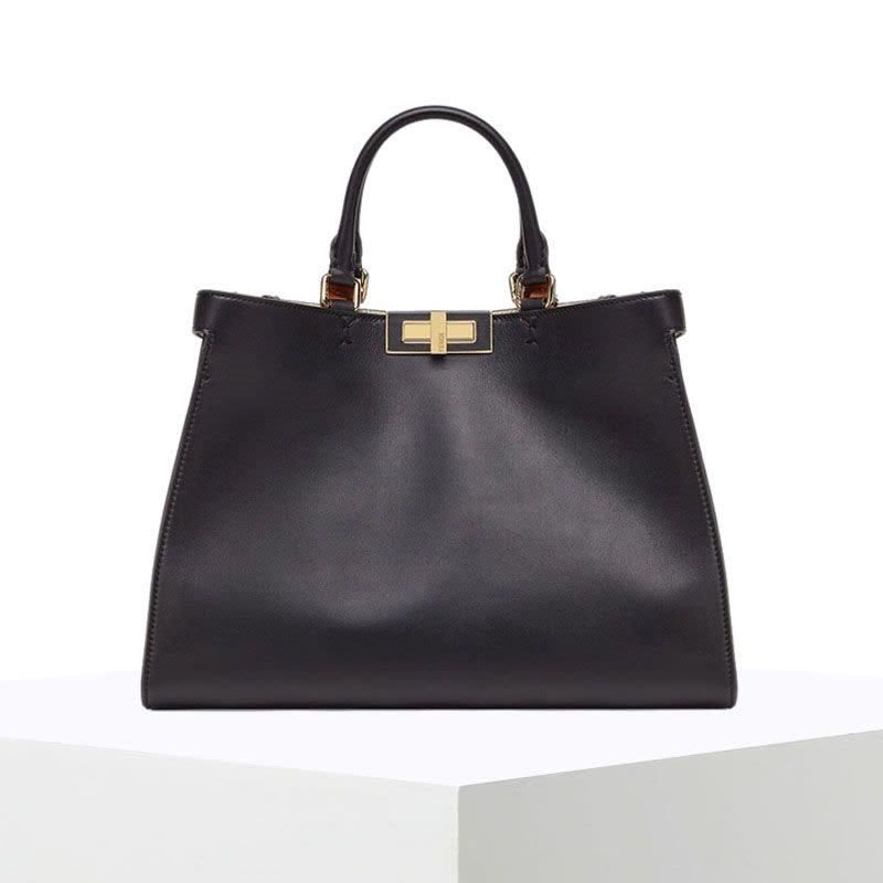 预售 芬迪 FENDI PEEKABOOTOTE包 金属十字扣 女士手提单肩包 光面皮8BH377图片