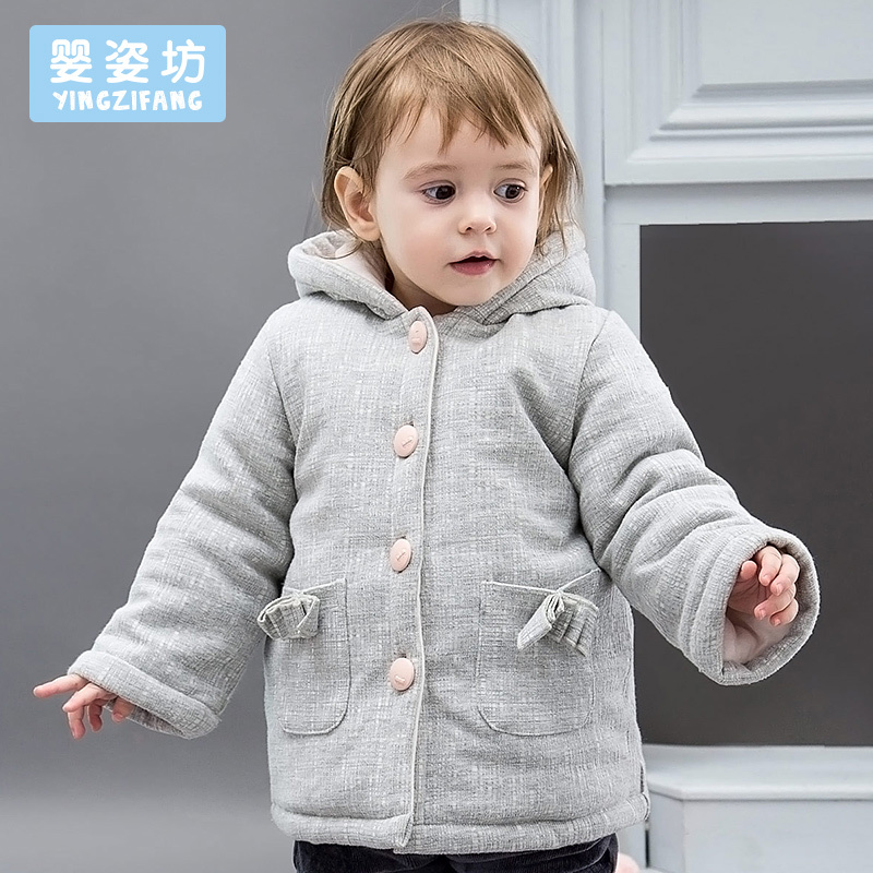 婴姿坊童装女童棉衣中大儿童洋气冬装棉袄小女孩中长款加厚保暖棉服