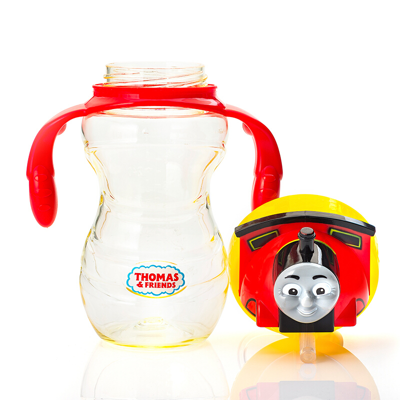 托马斯和朋友thomasfriends儿童水杯3d卡通双柄pa吸管杯宝宝小火车300