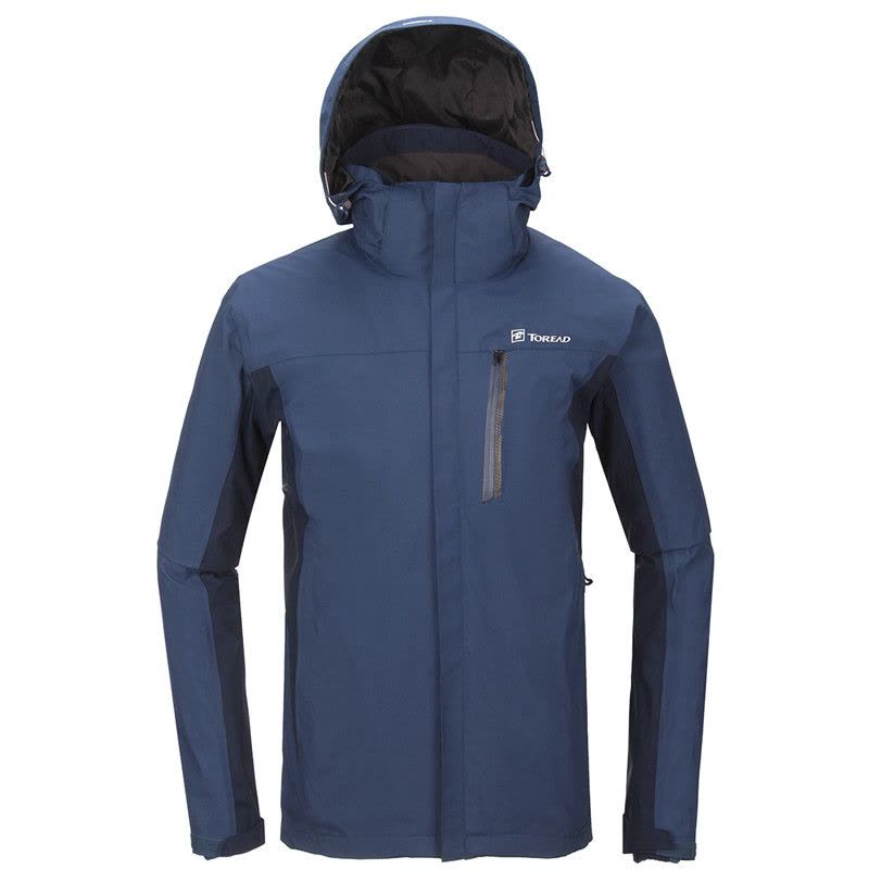 探路者户外冲锋衣男女三合一两件套秋冬防水加绒加厚登山服潮牌男图片