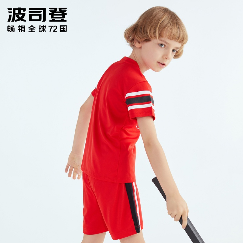 波司登童装套装夏季儿童运动短袖T恤短裤套装