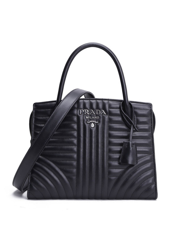 PRADA/普拉达 女包绗缝图案刻字徽标手拎斜挎包 1BA045 25x19x14CM