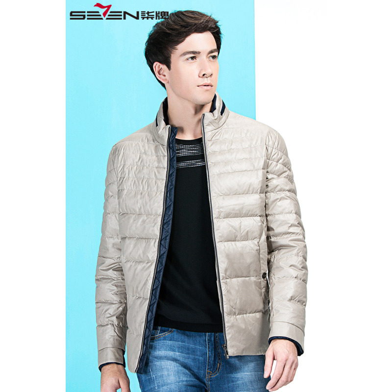 柒牌SEVEN男装羽绒服冬季青年时尚商务休闲修身中年羽绒服外套
