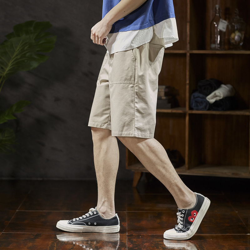 唐狮2019夏新款休闲短裤男五分裤港风男士短裤子夏季宽松韩版潮流